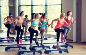 Women in an exercise class