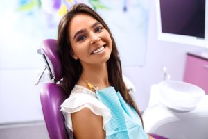 woman in dental chair